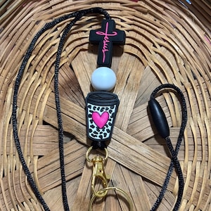 Cross Lanyard | Handmade | Jesus Badge Holder | Coffee Cup Lanyard | Christian Badge Holder | Teacher Gift
