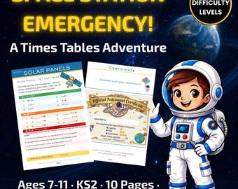 Space Multiplication & Times Tables Worksheets | KS2 Maths | Grades 2-5 · Year 3-6 | Printable PDF | Ages 7-11