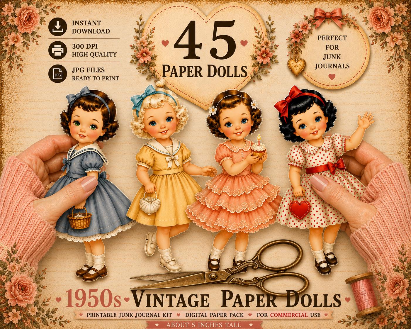 Vintage paper dolls - Etsy 日本