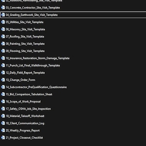 Construction Contractor Forms Bundle | Estimating, Project Management, Site Visit Checklists (Digital Download) image 2