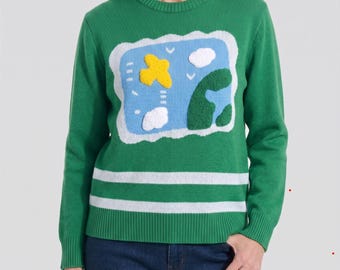Rose Flugzeug Grün Pullover, Golden Girls, Betty White, Vintage Sitcom Fan Geschenk