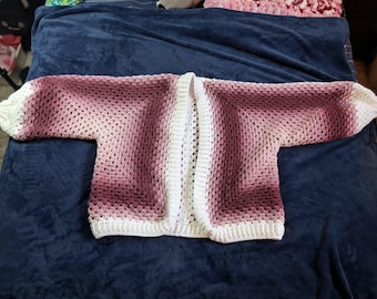 Gehäkelte Hexagon Strickjacke
