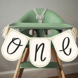 First Birthday Banner, ONE Banner, First Birthday, High Chair Banner, 1st Birthday Boy, One High Chair Banner, Woodland, Dinosaur, Wild One