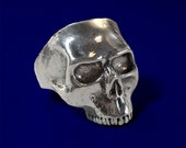 Silver skull ring - solid sterling silver.