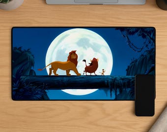 Hakuna Matata Mouse Pad, Lion King Moonlight Gaming Mat, Safari Adventure Mousepad, Disney Inspired Desk Setup Decor Gift
