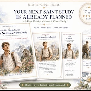 Neuvaine et étude des vertus de saint Pier Giorgio Frassati | Ressources imprimables pour l'instruction à domicile catholique