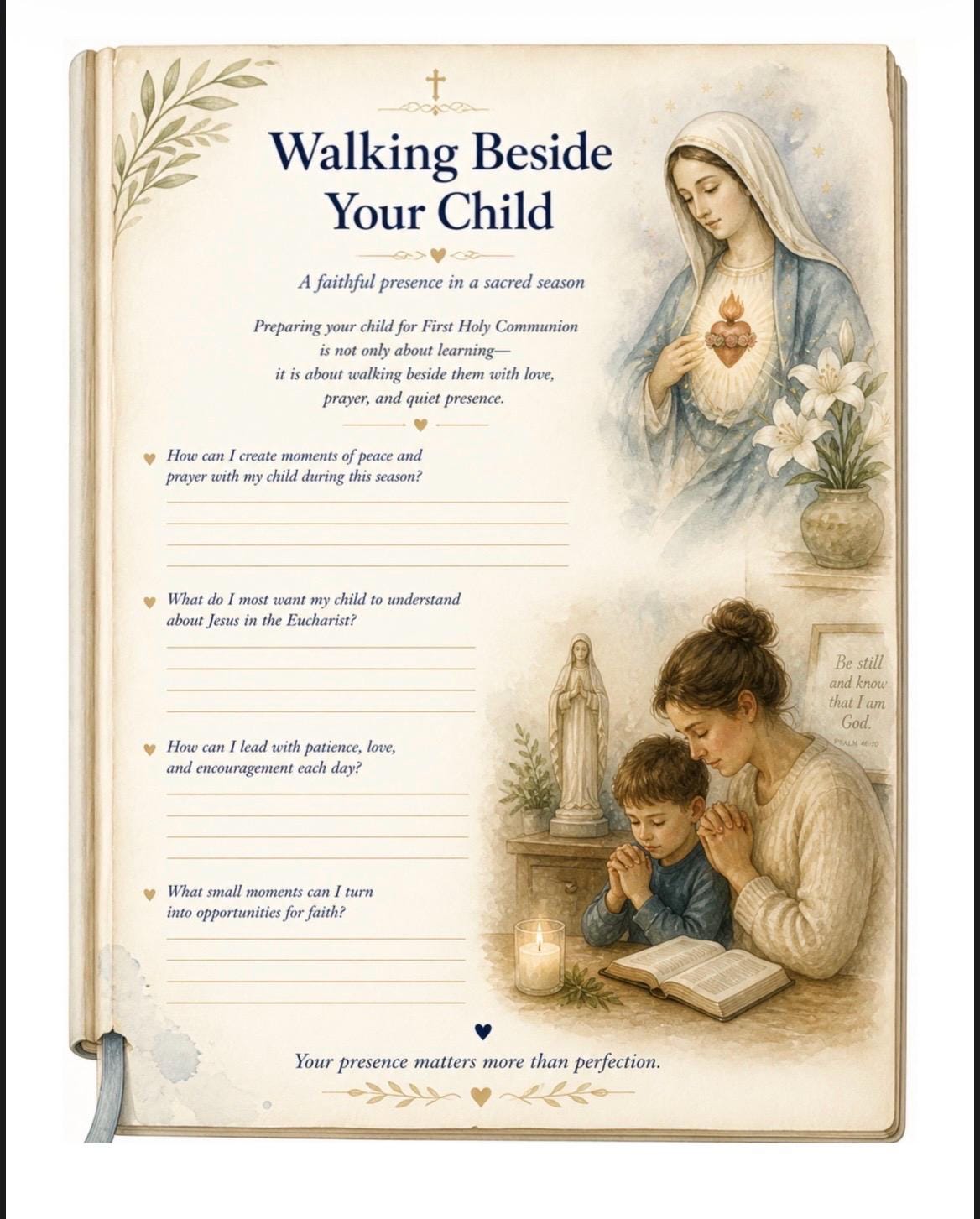 First Holy Communion Parent Guide & Keepsake Booklet (PDF Download) - Etsy