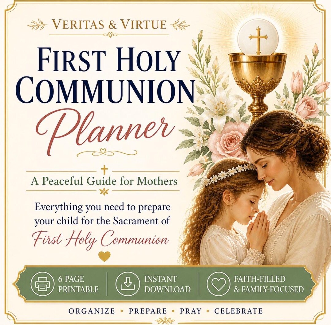 First Holy Communion Planner, Catholic Sacrament Preparation Guide ...