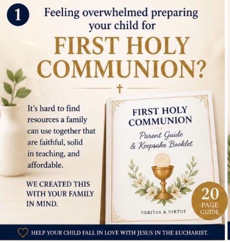 First Holy Communion Parent Guide & Keepsake Booklet (PDF Download) - Etsy