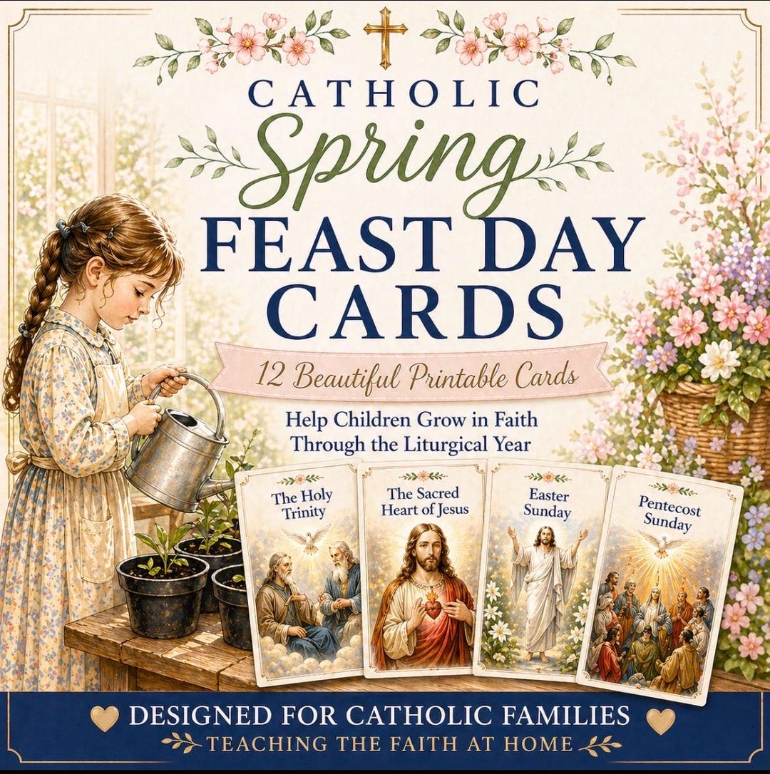 Catholic Spring Feast Day Cards Printable - Etsy