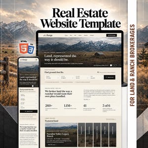 RANGE - Premium HTML Real Estate Template for Land Brokers, Working Ranches, and Commercial Property Listings