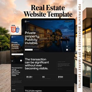 ONYX Luxury Real Estate HTML Website Template, 13-Page Private Broker Site, Live Demo