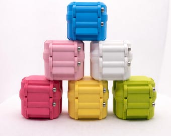 Estuche para péptidos Bonnie de 4 viales / Almacenamiento de viales de 3 ml / Estuche con cierre a presión ideal para viajes / Organizador de PLA / Mutiny Tides