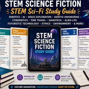 STEM als Science Fiction Interfachlicher 18-seitiger druckbarer Lernführer