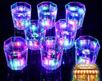 Light Up the Night: Multi-Color LED Glowing Shot Glass Set of 24
