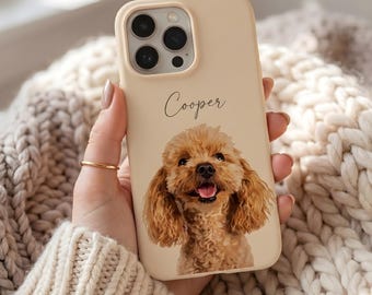 Custom Pet Phone Case from Photo, Personalized Dog & Cat iPhone Case with Name, Pet Portrait Case, Gift for Dog Lover, Pet Memorial