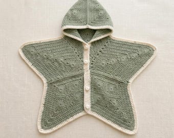 Crochet Starsuit Pattern PDF | Hooded Baby Bunting Sleep Sack (Newborn to 6 Months)
