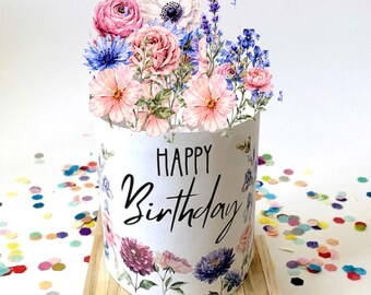 Duplo Wrapper Flower Bouquet Printable | Chocolate Bar Band Thank You Gift | Happy Birthday Party Favor | Instant Download PDF Template