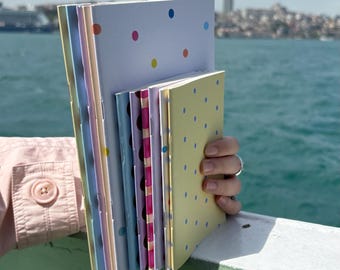 A5-A6 Ivory Paper Notebook | Staple Bound Journal for Slow Writing & Everyday Thoughts | 52 Pages