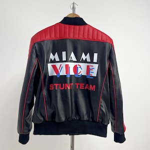 Ryan Gosling Miami Vice Genuine Leather Jacket | The Fall Guy Stunt Team Bomber Jacket