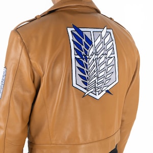 Attack on Titan Scout Regiment Crop Jacket | Faux Leather Wings of Freedom