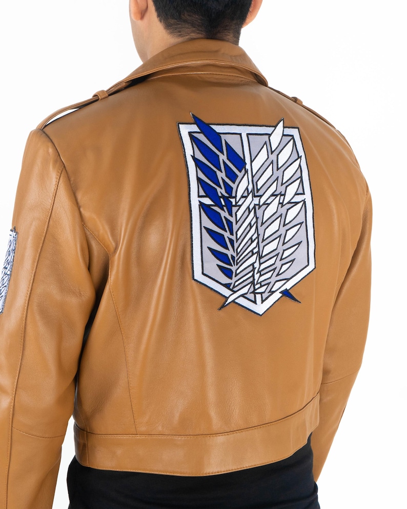 Attack on Titan Scout Regiment Crop Jacket | Faux Leather Wings of Freedom