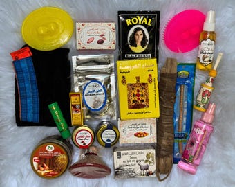 Marockanskt Hammam Spa Kit – Komplett kropps- och ansiktsvårdsritual, naturligt lyxigt presentset för självvård + gratis gåva