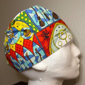 HARRY POTTER Scrub Cap Hat (Men's/Unisex classic style with ribbon tie)