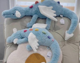 Jellycat Sky Dragon Plüschtier-Puppe, weiche Komfort-Spielzeug-Puppe für Abebe, weiches Stofftier 15 cm / 50 cm / 70 cm Neu mit Tags & Staubbeutel
