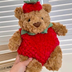 Jellycat Bartholomew Bear Strawberry Costume - Etsy