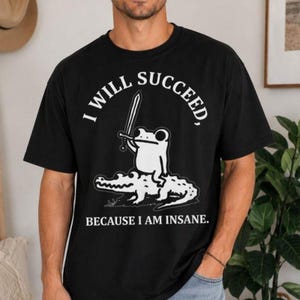 Ik ga slagen omdat ik gestoord ben! Kikker T-shirt, grappig meme kikker T-shirt, krokodil dierenhumor cadeau