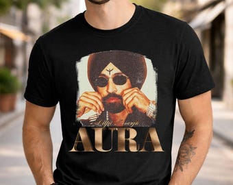 Diljit Dosanjh Aura 2026 Shirt, Punjabi Music Fan Tee, Concert Vibes Streetwear, Bollywood Style Graphic T-Shirt, Gift Idea