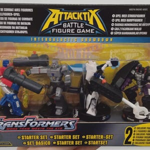Transformers INSTÄLLD Attacktix Starter Set Serie 2 Optimus Prime Megatron G1 Hasbro Nytt