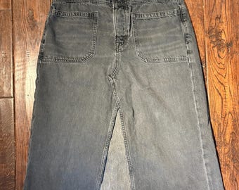 Falda vaquera reciclada con tela vaquera gris