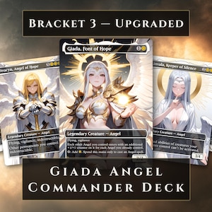 Angel Tribal Proxy Deck | 100 Cards + Tokens | Bracket 3 Ready to Play Commander Deck | Anime EDH Deck with Custom Art