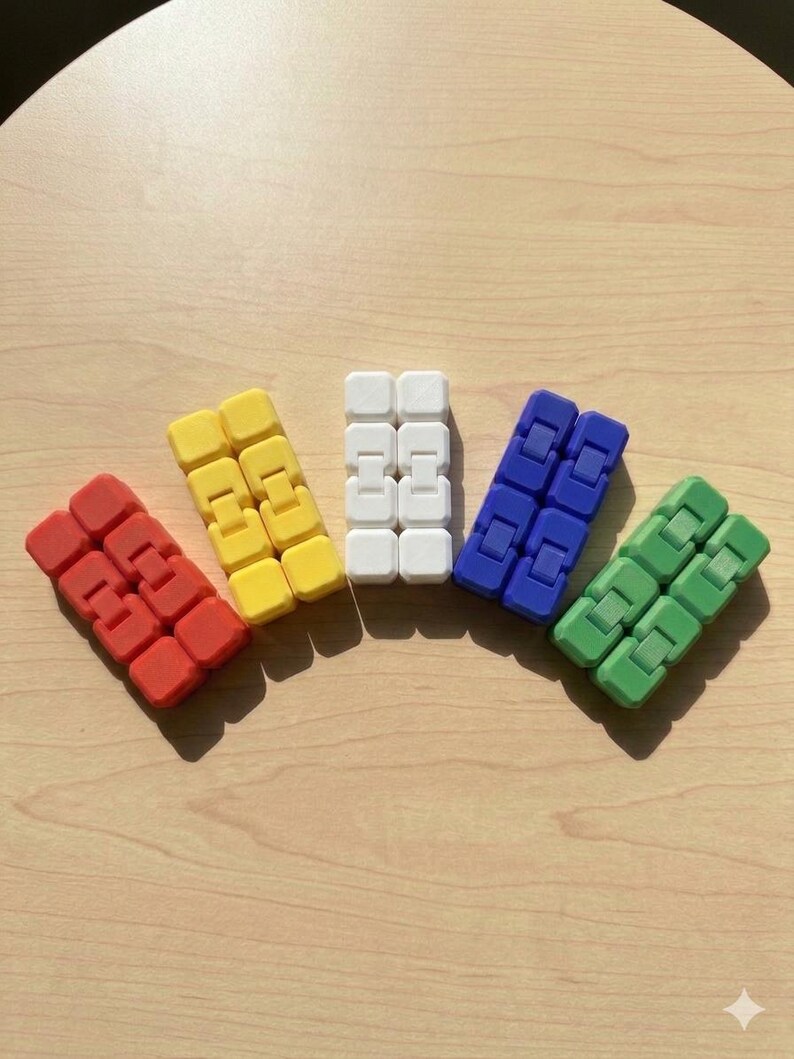 3D Printed Infinity Cube Fidget Toy Set | Smooth Textured Sensory Desk ...