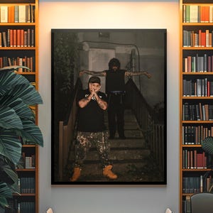 Decoración estética de retratos de Suicideboys / Montaje en pared del dúo de hip hop G59 atemporal / Impresión de Scrim & Ruby Da Cherry / Depresión del Nuevo Mundo