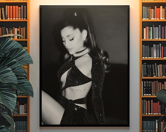 Ariana Grande Poster | Pop Icon Art | Thank U Next Lyrics | Singer Portrait Print | Music Wall Decor | Celebrity Art | Wicked Movie Gift