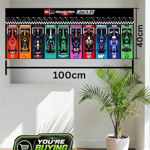 F1 Speed Champions 10 Car display -  100x40cm