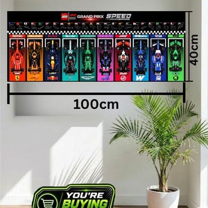 F1スピードチャンピオンズ 10台セット ディスプレイ - 100 x 40 cm