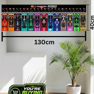 F1 Speed Champions – 13 Autos. 130 x 40 cm