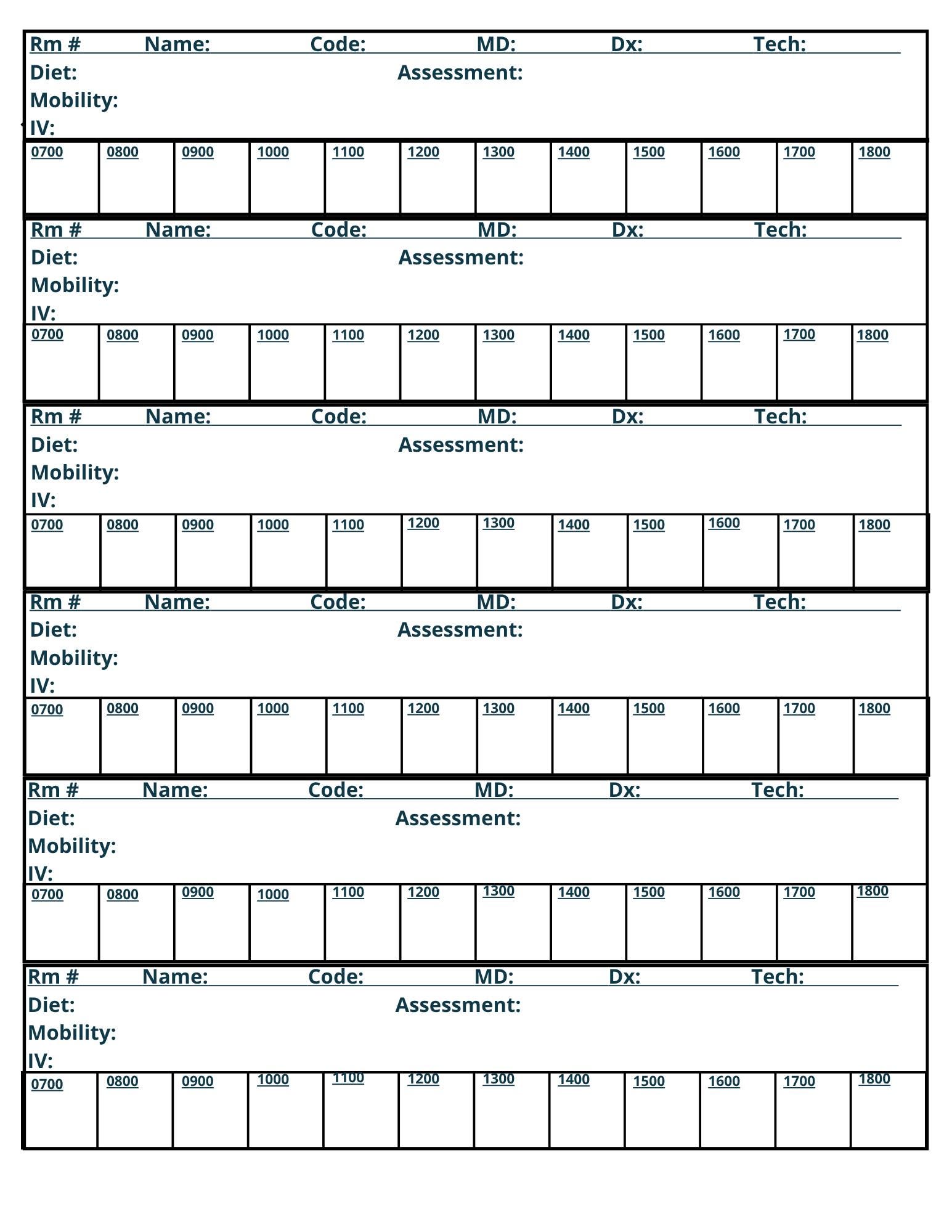 Task Tracker For Nurses Example Nurse & Nursing Student Day Shift 6 Patient Task Tracker to Do List - Etsy