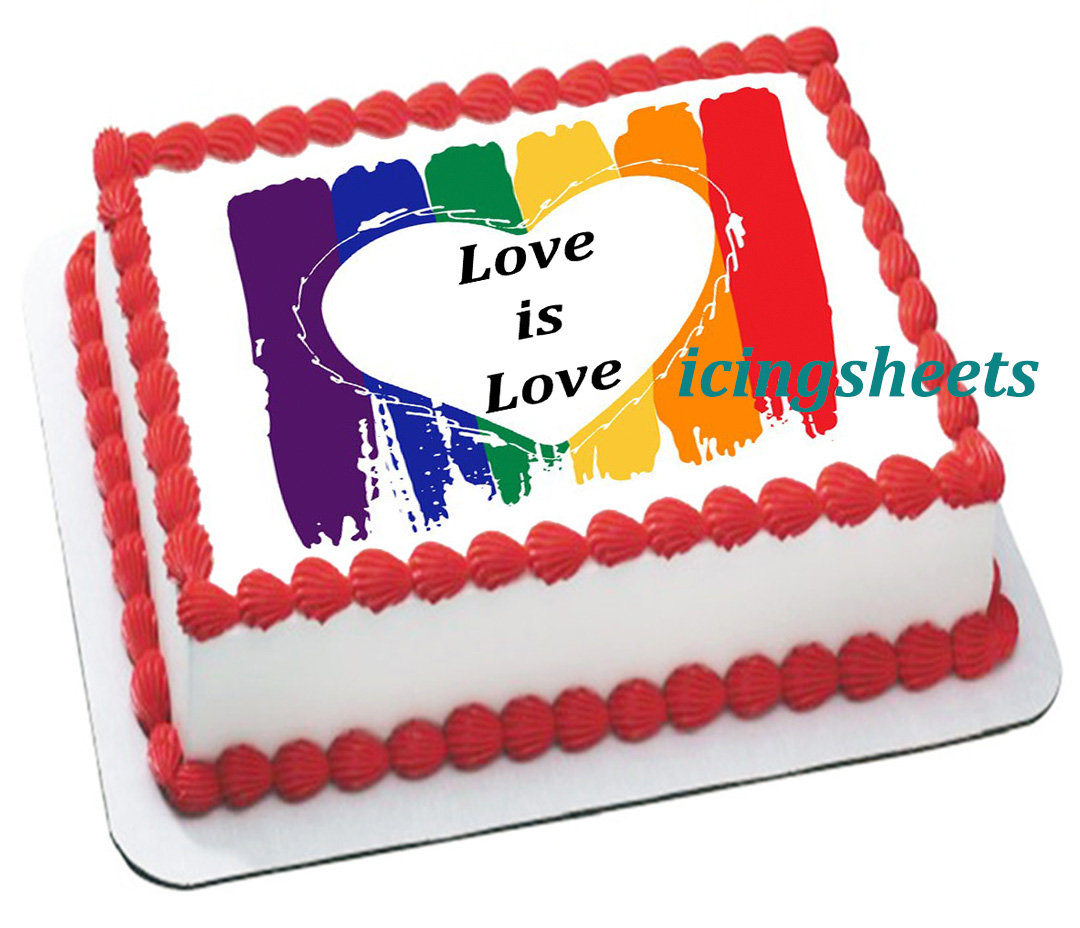 Gay Pride Edible Cake Topper Party Image Frosting Icing - Etsy UK