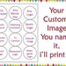 Custom Edible cookie toppers cupcake tops party decoration birthday tranfers 1 dozen wafer paper photo image 