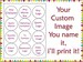 Custom Edible cookie toppers cupcake tops party decoration birthday tranfers 1 dozen wafer paper photo image 