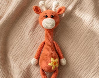 Crochet Giraffe Plush, Safari Nursery Decor, Baby Keepsake Gift