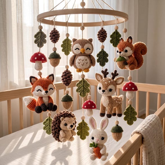 Baby Mobiles — handmade crochet amigurumi