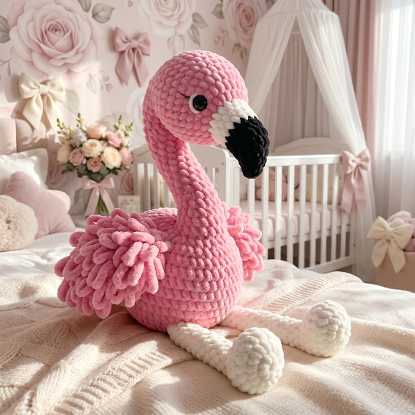 Crochet Flamingo Plush