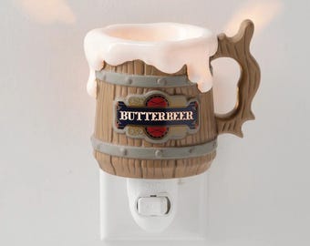 Mini calentador de cera Scentsy con forma de jarra de cerveza de mantequilla / Calentador de cera de cerámica inspirado en magos / Decoración de taza de pub de fantasía / Regalo de fragancia rústica para el hogar