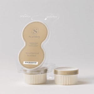 Paquete doble de cápsulas Scentsy con aroma a cuero desgastado / Cápsulas de fragancia de cuero masculino intenso / Cápsulas de recarga para calentador de cera / Cápsulas para difusor de aroma doméstico